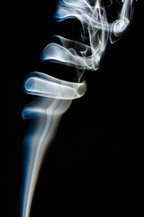 Abstract smoke background a over black background