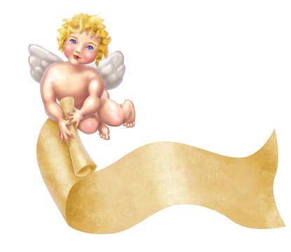 putto with parchment