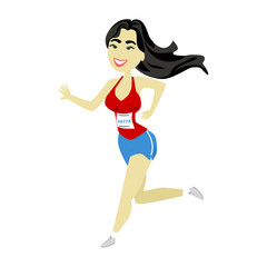 Fototapeta na wymiar Woman running