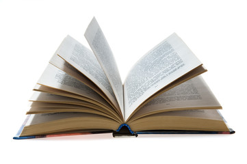 Open book  isolated on white