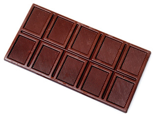 Tasty nut chocolate bar on a white background