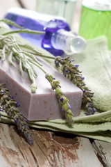 Spa set - fresh lavender and organic lavender soap