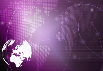 Europe map technology-style artwork