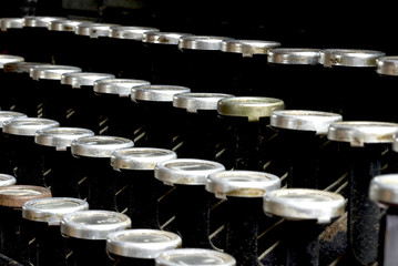 Tasten einer alten Schreibmaschine