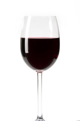 a glass of red wine