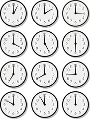 Vector clock faces