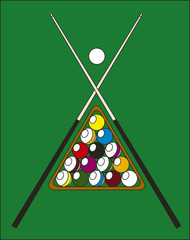 Billiard pool illustration