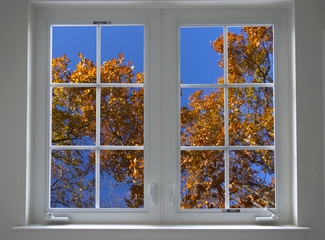 autumn window closed