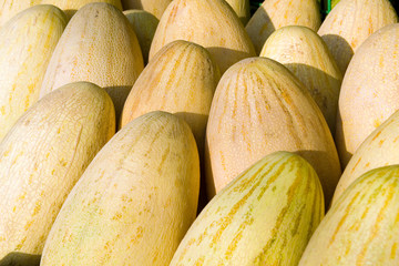 Fresh melons in the street market