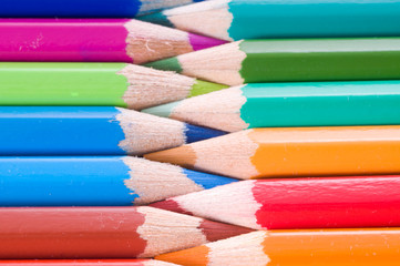 Color pencils isolated on a white background