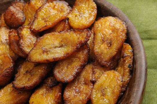 Typical Cuban Dish - Fried Sliced Banana