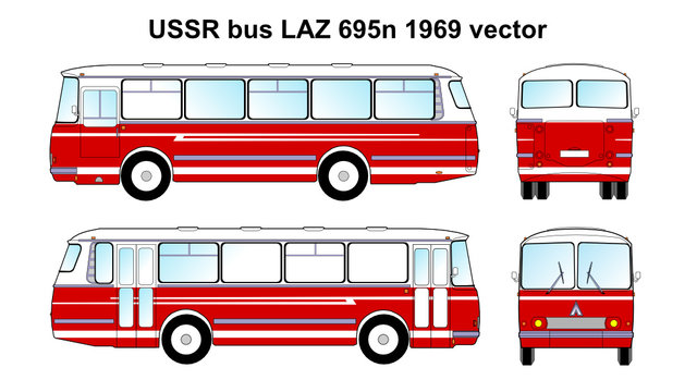 LAZ 695n 1969 vector