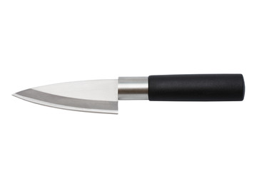 Asian kitchen knife on a white background