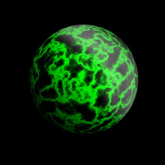 Abstract green planet