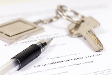 A final order of foreclosure ready to sign. Lost Home
