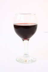 Glass with red wine