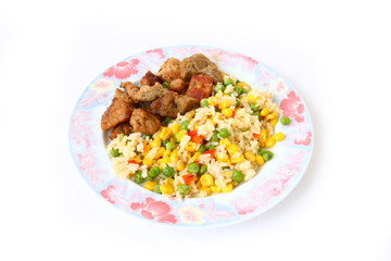 Vegetables with meat