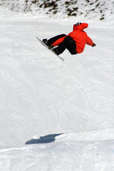 Snowboarder Air in Park