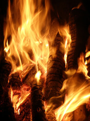 Flames or fire for background