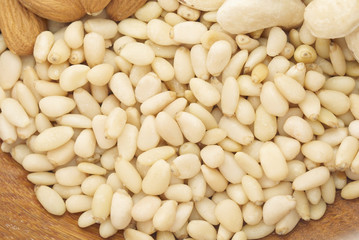Pine nuts (cedar) close up