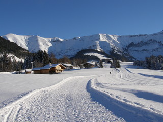 Randonnée et ski de fond à Megève