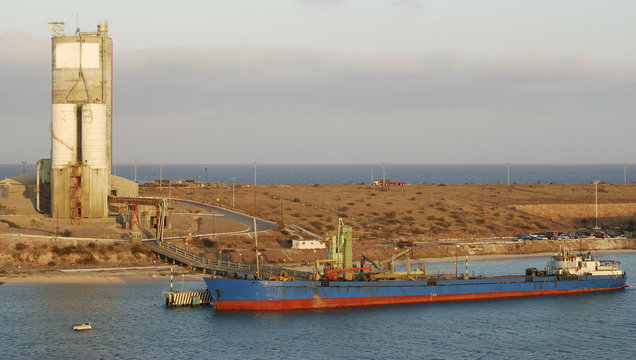 Early morning in Pichilingue port (La Paz, Mexico).