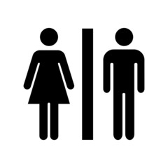 Panneau de toilettes