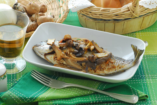Ombrina e champignon - Secondi di pesce Emilia Romagna