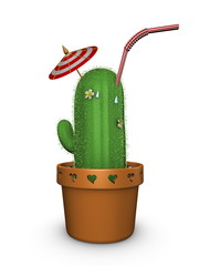 3d image, Conceptual Cactus juice