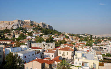 Fototapeta na wymiar Ateny miasta z widokiem na wzgórza Akropolu