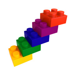 blocks color block stair