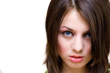 Obraz premium Beautiful woman isolated on white background