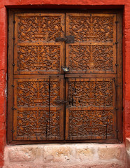 image of ancient wood door