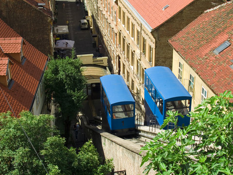 Fototapeta Cable railway - Zagreb