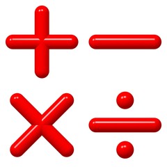 Shiny 3d Math Symbols