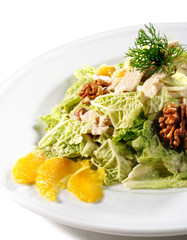 Salad with Chinese Cabbage and Chicken Filleted