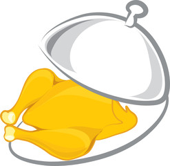 fry chicken illustration