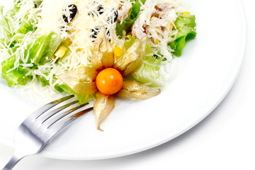 Caesar Salad Comprises Romaine Lettuce and Croutons