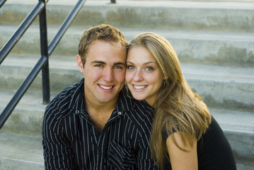 Cute Couple on Stairs