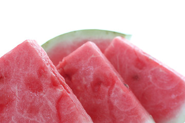 Frische Wassermelone auf weißen Hintergrund.