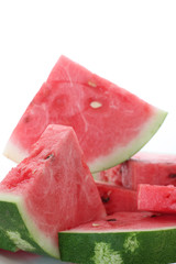 Frische Wassermelone auf weißen Hintergrund.
