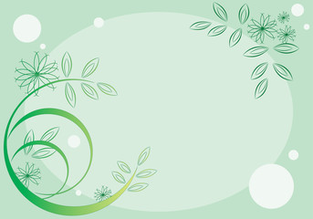 vector image of green plants background