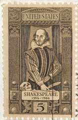 This is a Vintage 1964 Stamp Shakespeare