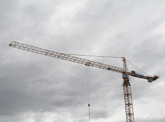construction crane over the city