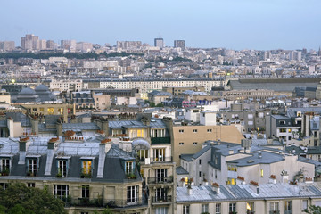 Fototapeta na wymiar Dachy Paryża widziana z Montmartre