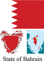 Obraz premium State of Bahrain flag