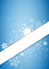 Christmas background with snowflakes and place for your text