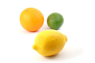 fresh lemon , orange , and citron fruits