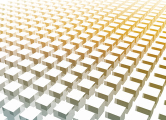 Fototapeta premium Simple and Clean Block 3d Abstract Background in Metallic Gold