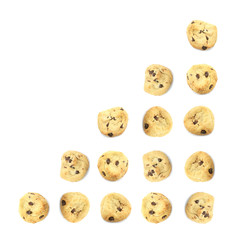 Cookie Food Business Chart Indicating Growth on White Background